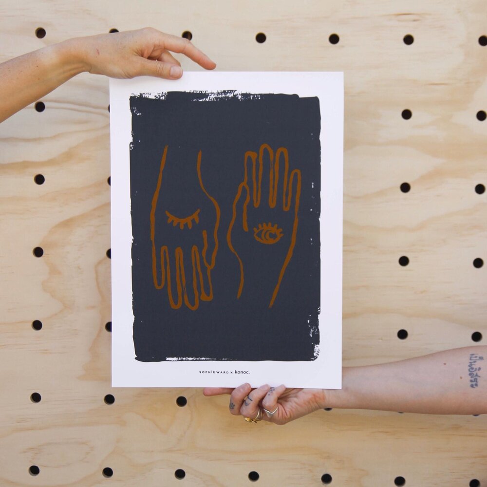 Hand to Eye Art Print - Konoc X Sophie Ward Studio