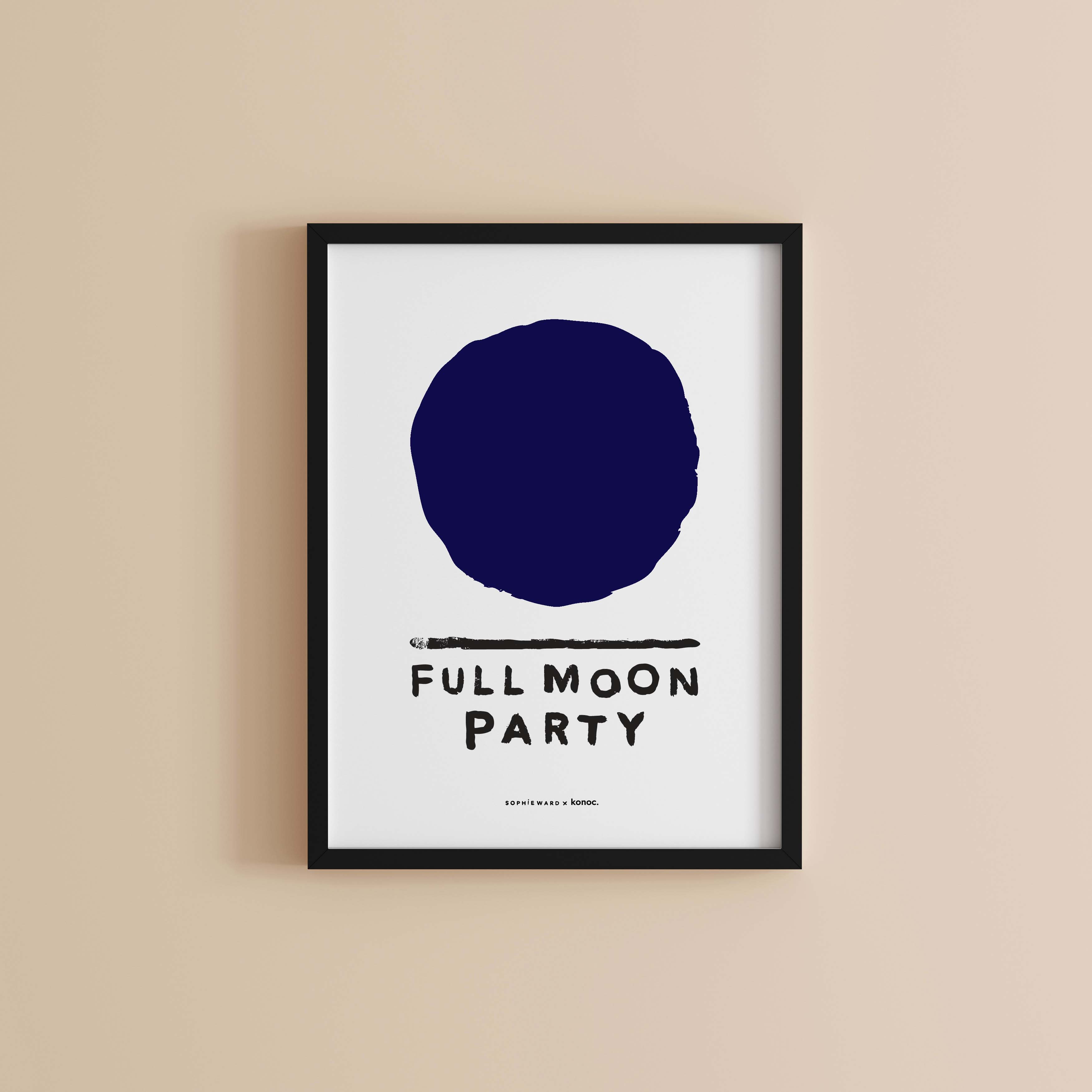 Full Moon Party Art Print KONOC and Sophie Ward Studio
