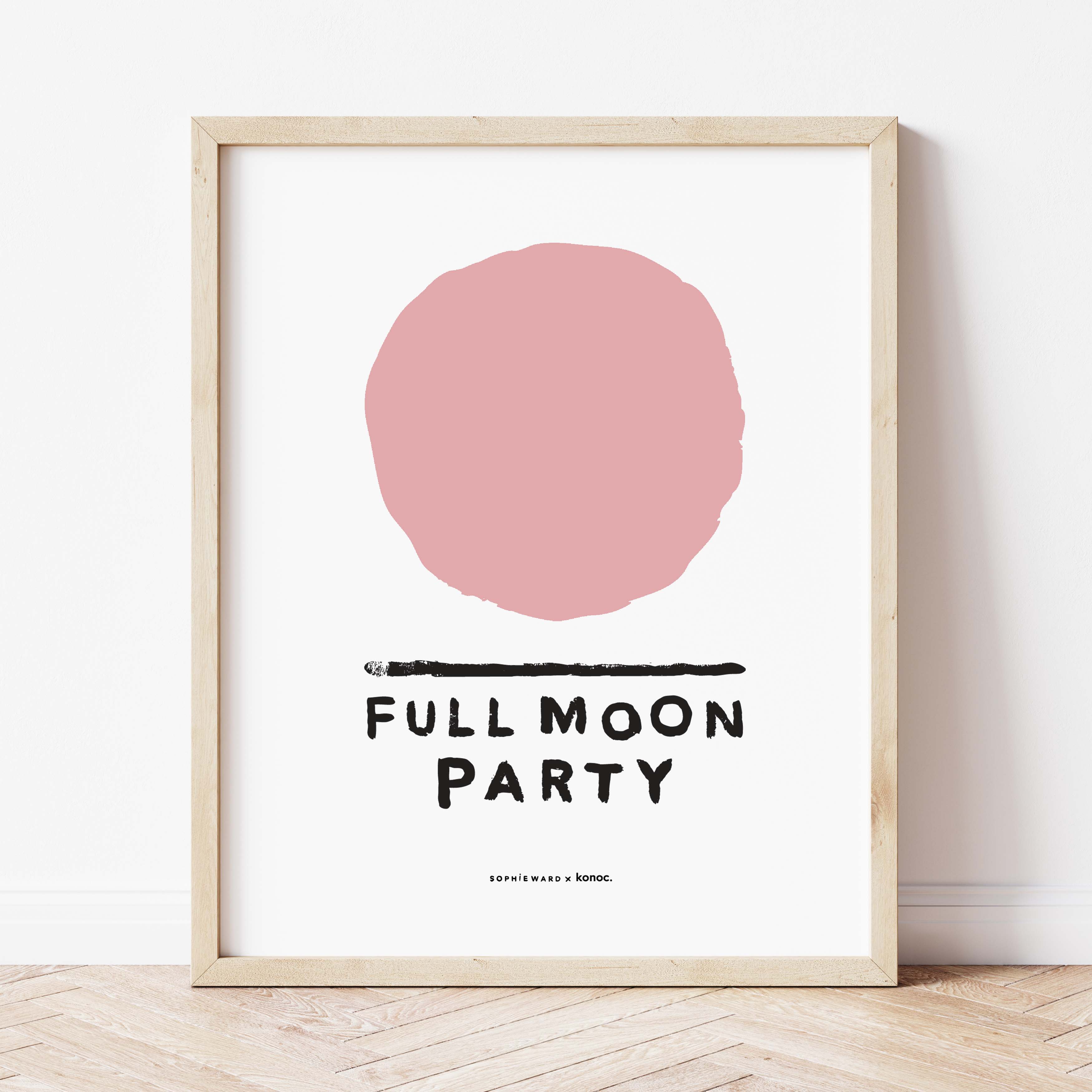 Full Moon Party Print KONOC and Sophie Ward Studio