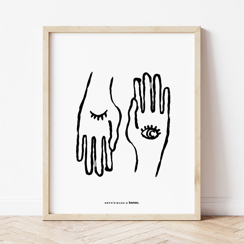 Hand To Eye Print - KONOC X Sophie Ward Studio