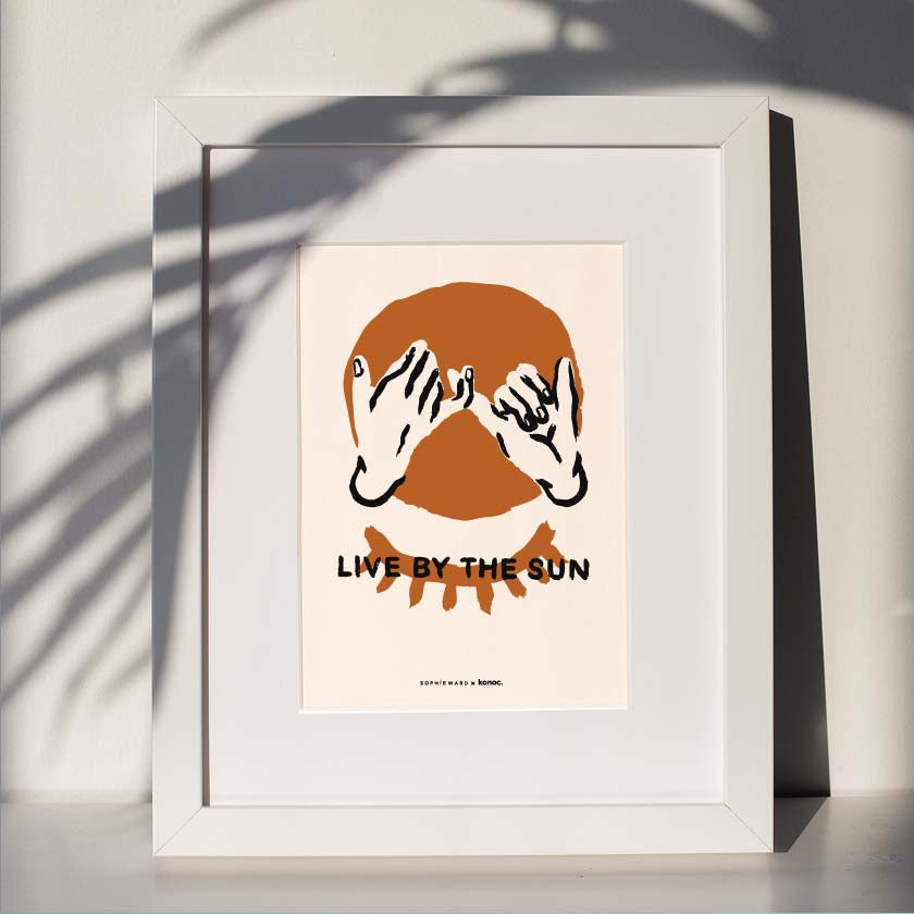 Live By The Sun Print Amber