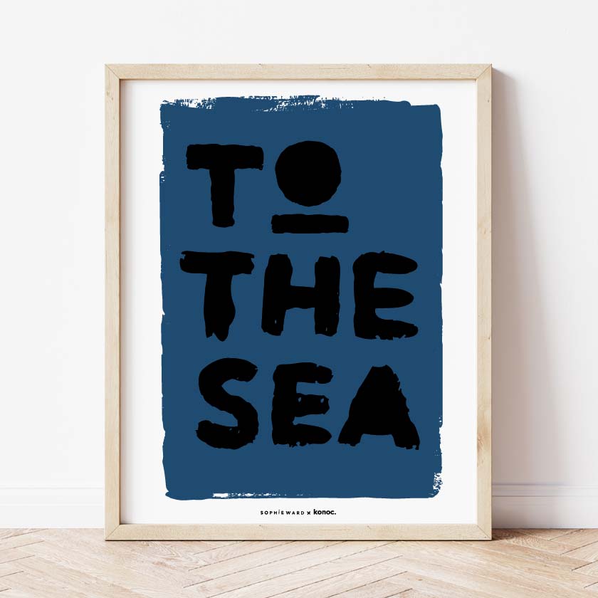 To The Sea Print Blue